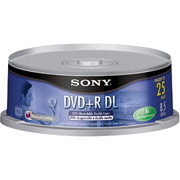 Sony 25/Pack 8.5GB DVD+R DL, Spindle
