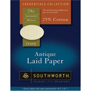 Southworth Antique Laid Paper, 8 1/2" x 11", Ivory