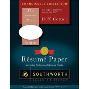 Southworth Exceptional Resume Paper, 32 lb., 8 1/2" x 11", White