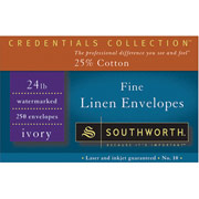 Southworth Fine Linen Envelopes, #10, 24 lb., Ivory
