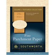 Southworth Fine Parchment Paper, 24 lb., 8 1/2" x 11", Copper, 80/Box