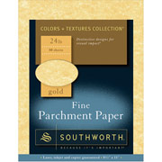 Southworth Fine Parchment Paper, 24 lb., 8 1/2" x 11", Gold, 80/Box