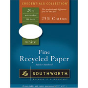 Southworth Fine  Recycled  Paper,  8 1/2" x 11", Numbered, White