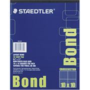 Staedtler Translucent Plain Bond Paper, 10 x 10 Grid