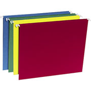 Staples 100% Recycled Hanging Files, Letter, 5 Tab, Assorted Colors, 20/Box