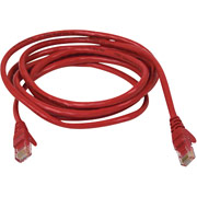 Staples 14' CAT 5e Plus Snagless Networking Cable, Red
