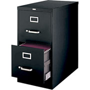 Staples 26 1/2" Deep,  2 Drawer, Legal-Size Vertical File Cabinet, Black