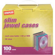 Staples 5mm Slim Jewel Cases, 100/Pack