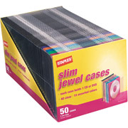 Staples 5mm Slim Jewel Cases, 50/Pack