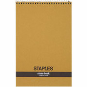 Staples 6" x 9" White Paper Steno Pad