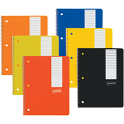 Staples 8" x 10 1/2", 3 Subject Notebook, 3/Pack