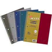 Staples Accel 8 1/2" x 11", 3 Subject Notebook