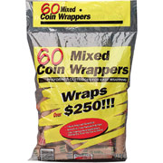 Staples Coin Wrappers, Mixed Count
