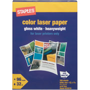 Staples Color Laser Paper, Glossy, 8 1/2" x 11", 300/Pack