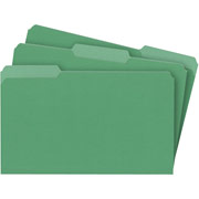 Staples Colored File Folders, Legal, 3 Tab, Green