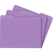 Staples Colored File Folders, Letter, 3 Tab, Purple