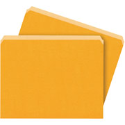 Staples Colored File Folders, Letter, Single Tab, Orange