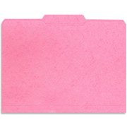 Staples Colored File Folders w/ Reinforced Tabs, Letter, 3-Tab, Pink, 100/Box