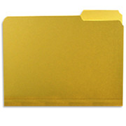 Staples Colored File Folders w/ Reinforced Tabs, Letter, 3-Tab, Yellow, 100/Box