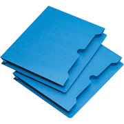 Staples Colored File Jackets, 2" Expansion, Letter, Blue, 25/Box