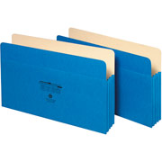 Staples Colored File Pockets, 3 1/2" Expansion, Legal, Blue, Each