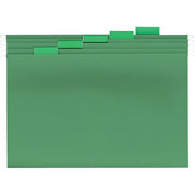 Staples Colored Hanging File Folders, Legal, Green, 25/Box