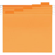 Staples Colored Hanging File Folders, Letter, Orange, 25/Box