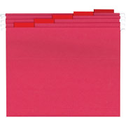 Staples Colored Hanging File Folders, Letter, Red, 25/Box