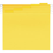 Staples Colored Hanging File Folders, Letter, Yellow, 25/Box