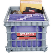 Staples File Storage Crates, Gray