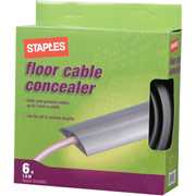 Staples Floor Cable Concealer, Gray