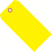 Staples Fluorescent Yellow Shipping Tags, #8, 6-1/4" x 3-1/8"