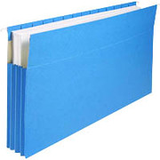 Staples Hanging File Pockets, Legal, Blue, 4/Box
