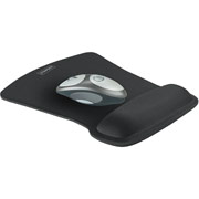 Staples Mouse Pad with Gel Wrist Rest, Black