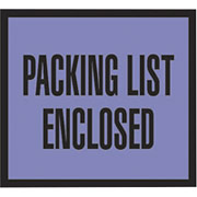 Staples Packing List Envelopes, 4-1/2" x 5-1/2", Blue Full Face "Packing List Enclosed"