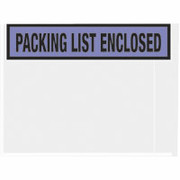 Staples Packing List Envelopes, 4-1/2" x 5-1/2", Blue Panel Face "Packing List Enclosed"