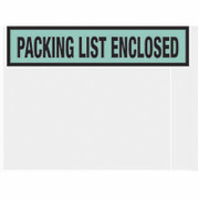 Staples Packing List Envelopes, 4-1/2" x 5-1/2", Green Panel Face "Packing List Enclosed"