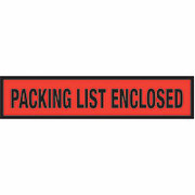 Staples Packing List Envelopes, 4-1/2" x 6", Red Panel Face "Packing List Enclosed"