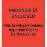 Staples Packing List Envelopes, 5" x 6", Red Paper Face "Packing List Enclosed-Do Not Destroy"