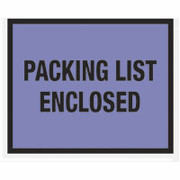 Staples Packing List Envelopes 7" x 5-1/2", Blue Full Face "Packing List Enclosed"