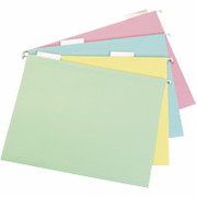 Staples Pastel Hanging File Folders, Letter, 5-Tab, Assorted, 20/Box
