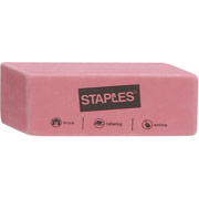 Staples Pink Wedge Erasers