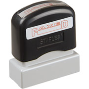 Staples Pre-Inked Stamper,  "Faxed", Red Ink