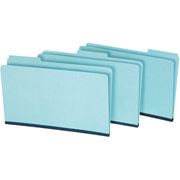 Staples Pressboard File Folders, Legal, 3 Tab, Blue, 25/Box