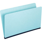 Staples Pressboard File Folders, Legal, Single Tab, Blue, 25/Box