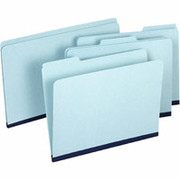Staples Pressboard File Folders, Letter, 3 Tab, Blue, 25/Box
