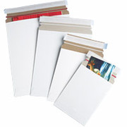Staples Pull & Seal StayFlat White Mailers, 7" x 9"