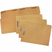 Staples Reinforced Fastener Folders, Letter, Kraft, 50/Box