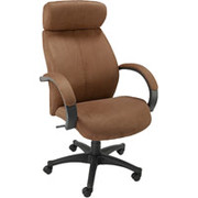 Staples Rushmore High Back Brown Microsuede Manager's Chair