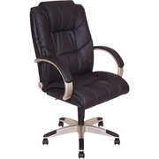 Staples /Sealy Posturepedic Geneva Black Leather Executive Chair